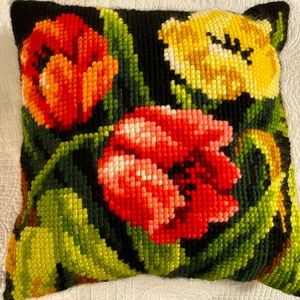 Beautiful needlepoint pillow.  Absolutely beautiful